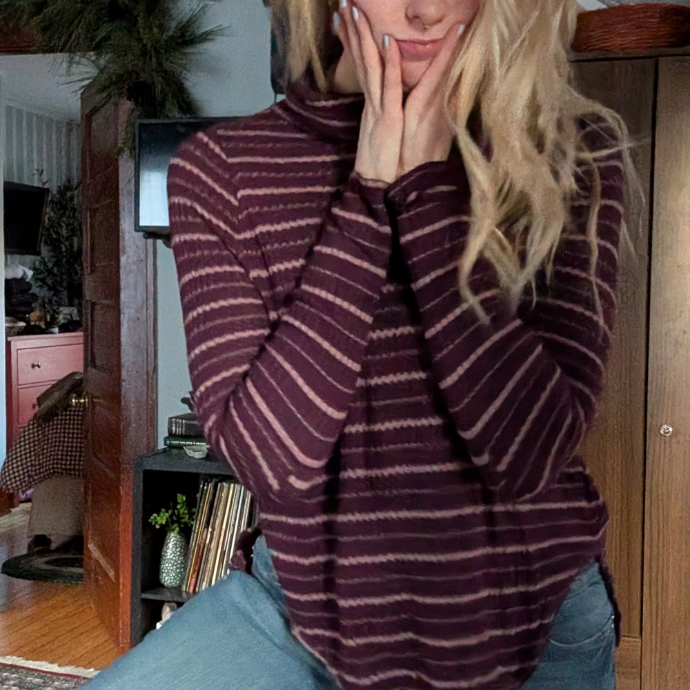 Striped Purple Sweater - Lightweight